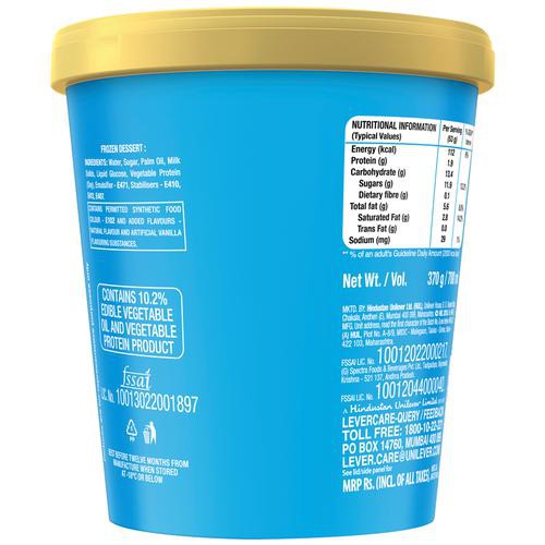 Kwality Walls Shameless Vanilla Tub, 700 ml